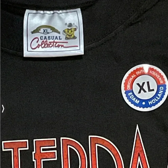 NWT Vintage Amsterdam Holland Germany Souvenir Black T-Shirt sz XL - Picture 3 of 3